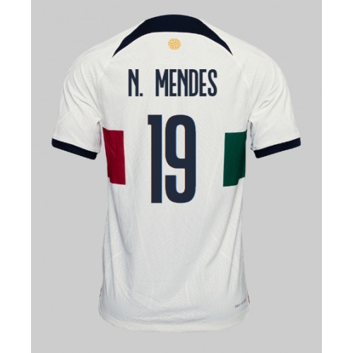 Portugal Nuno Mendes #19 Udebanetrøje VM 2022 Kort ærmer